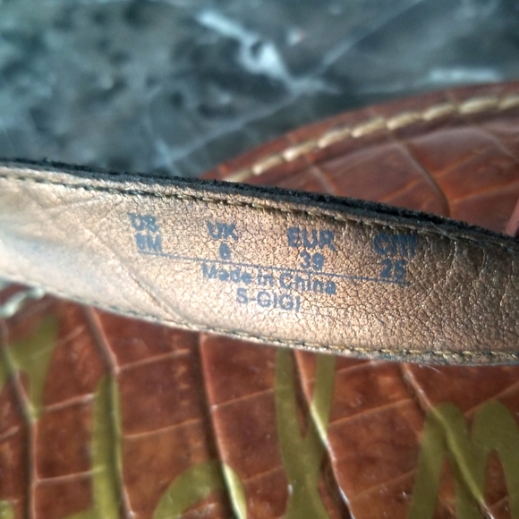 Sam Edelmen Thong Leather sandals in black,brown size 8 - Picture 7 of 12